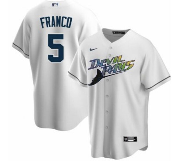 Men's Tampa Bay Rays ACTIVE PLAYER Custom White Cool Base Stitched Baseball Jersey